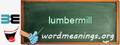 WordMeaning blackboard for lumbermill